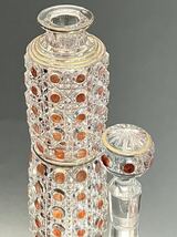 BACCARAT オールドバカラ/※ディアマン ピエーリー 上級赤被金装飾 香水瓶　美品_画像2