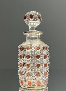 BACCARAT オールドバカラ/※ディアマン ピエーリー 上級赤被金装飾 香水瓶　美品