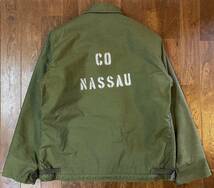 80's 米海軍 実物 A-2 デッキジャケット L ヴィンテージ ミリタリー US NAVY ワンウォッシュ ほぼデッドストック _画像1