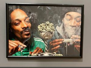 【額付き】A4アートポスター snoop dogg Wiz Khalifa スヌープドッグ ウィズカリファ rap hip hop weed ガンジャ 大麻 S007