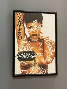 【額付き】A4アートポスター Rihanna リアーナ badgal riri R&B singer インテリア poster R002