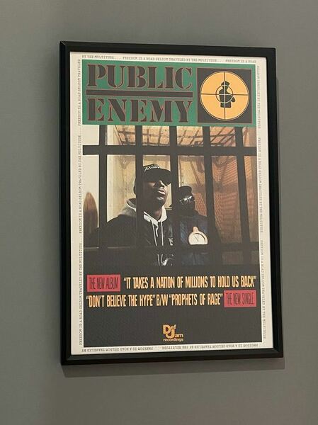 【額付き】A4アートポスター Public Enemy パブリックエナミー hiphop rap インテリア 壁掛け P007