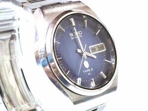 【Sr6】SEIKO/セイコー◇TYPEⅡ/タイプⅡ/4623-8010/QNN113◇1976年製♂3針QZ/デイデイト/ダークブルー