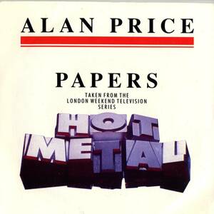 Alan Price (The Hollies) 「Papers/ Frozen Moments」 英国盤EPレコード