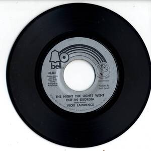 Vicki Lawrence 「The Night The Light Went Out In Georgia/ Dime A Dance」 米国BELL盤EPレコード