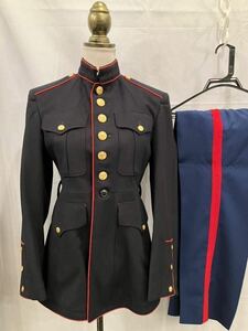 USMC BLUE DRESS (size 36S) アメリカ海兵隊 新入隊員 上下衣／【新品】襟章, ホワイトベルト&バックル 一式