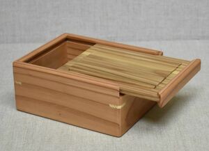徳島県産木頭杉、小箱、印鑑等小物入れ新品