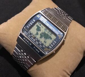 希少 SEIKO ATLAS WORLD TIME アトラス ワールドタイム A239-502A デジタル クォーツ 腕時計 稼働品 良好 良品 美品 液晶綺麗