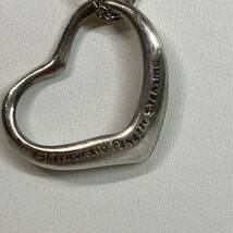 1円〜 12F TIFFANY&Co. ティファニー オープンハート ネックレス STERLING レディースネックレス シルバーアクセサリー エルサペレッティ _画像4