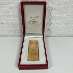 1円〜 12F Cartier カルティエ ガスライター オイルライター ライター ローラーガスライター ゴールドカラー 喫煙具 喫煙グッズ 着火未確認