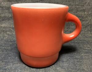 * beautiful goods * Fire King start  King mug Brown tea color 