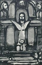 【真作】【WISH】ジョルジュ・ルオー Georges Rouault「十字架のキリスト」木版画 　　〇20世紀フランス巨匠 師:モロー #24012779_画像3