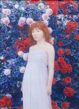 【真作】【WISH】田口貴大「jardin de fleurs」油彩 20号 大作 ◆バラ園に佇む美人 　　〇リアリズム注目画家 独立会員 #23122768_画像3