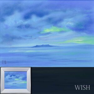 【真作】【WISH】川崎春彦「海」日本画 8号 ◆美しい青彩・海辺逸品 　　〇日本芸術院会員 日展顧問 師:東山魁夷 現代巨匠 #23123009