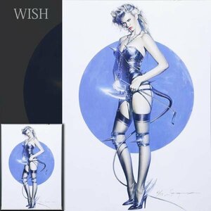 【真作】【WISH】空山基 版画 12号大 大作 直筆サイン ◆エロスの美女人気作 　　〇世界的に活躍 「AIBO」のデザイナー #23113778