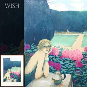 【真作】【WISH】カシニョール Jean-Pierre Cassigneul「バカテル」リトグラフ 約15号 大作 直筆サイン 　　〇女性像人気画家 #23123605