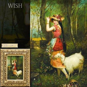 【真作】【WISH】A.R.VLNLO 19世紀頃 油彩 12号大 大作 時代作品 ◆女性像泰西名画 　#23123317