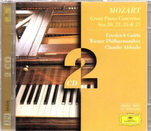 b466　　モーツァルト：ピアノ協奏曲第20番、21番、25番＆27番　/アバド　(2CD)