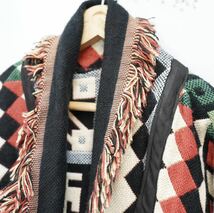 USA VINTAGE ETHNIC PATTERNED DESIGN CARDIGAN/アメリカ古着エスニック柄デザインカーディガン_画像6