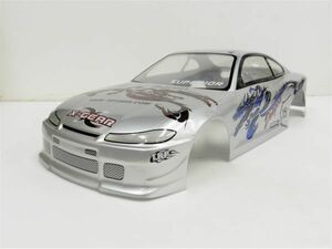 ニッサン Ｓ15 シルビア タイプ 銀/青　1/10 ドリフトラジコンカー用 スペアボディー