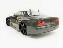 ☆ターボ機能付き☆ 2.4GHz 1/10 ドリフトラジコンカー ニッサン R32 GTR タイプ ガンメタ【塗装済み完成品・フルセット】_画像3