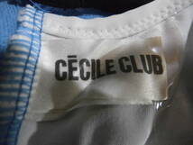 ①訳あり 未使用新品 CECILE CLUB 昔の超ハイレグモコモコタオル生地水色ワイヤー入タンキニ 国内の9M 取り外し可能なカップ入 長期保管品_画像7