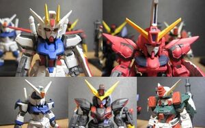 ☆ストライク・イージス・デュエル・ブリッツ・バスターのGAT-Xシリーズ5機セット☆FW GUNDAM CONVERGE☆機動戦士ガンダムSEED☆