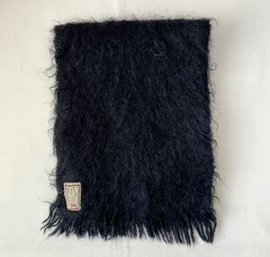  Vintage Scotland made Andrew Stewartmo hair wool muffler black 