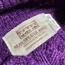 アイルランド製 ARAN SWEATER MARKET アラン ニット カーディガン XL メリノウール フィッシャーマン_画像6