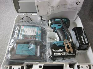 (5747) 新品 makita マキタ 18v 3.0Ah バッテリ2個 充電器 充電式インパクトドライバ TD149DRFX ホワイト