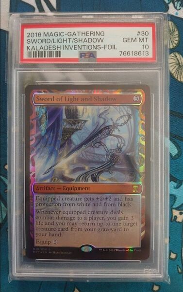 MTG 光と影の剣 Foil 部分光沢 PSA10