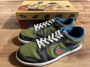 箱付き美品 、限定、レア!NIKEナイキ DUNK LOW PRM “SIEMPRE FAMILIA” ダンク ロー 死者の日 2021年製 US8.5 26.5cm限定 SB オリジナル