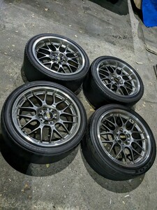 ☆BBS RSシリーズ 2ピース 18インチ 8.5j+32 9.5j+32 PCD112 ホイール4本 ベンツ用ハブリング付☆