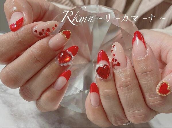 Rkmn~リ-カマ-ナ~nail...No.32 ネイルチップ バレンタイン人気