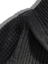 定価8.1万 バーク Bark 防寒性とデザイン性に優れたバーク編みは必携♪どこかリッチな印象が嬉しいウールニットブルゾン ニットコート XS_画像3