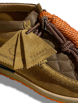 定価6万 MONCLER GENIUS×CLARKS モンクレール×クラークス レザー×キルティングワラビーシューズ モカシンシューズ 靴 国内正規_画像3