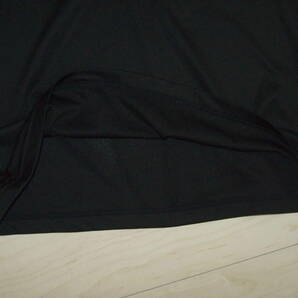 アシックスA77 Mサイズ ハーフジップ半袖ポロシャツ ブラック 中古良品の画像5