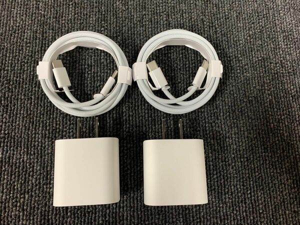 iPhone15,15Pro用高速充電器1mタイプC - Cケーブル付2セット