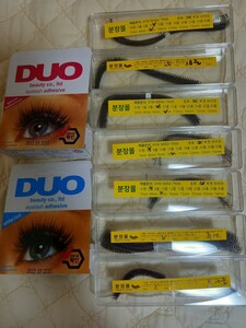  new goods unused cut . used false eyelashes x 7 box / eyelashes bond x 2 every day using . eyelashes large amount 5~6. month minute 