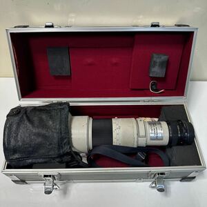 A305 Canon Canon LENS lens FD 500mm 1:4.5 L special case attaching seeing at distance rare present condition Junk 