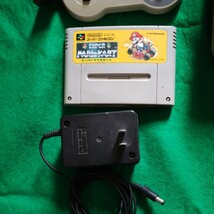 スーパーファミコン 動作確認済み 本体 任天堂 ニンテンドー スーパーマリオカート コントローラー アダプター ケーブル ソフト セット_画像5