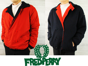 FREDPERRY フレッドペリー イタリア製＜リバーシブル ダブルジャケット ＞BTS着用ブランド●M118m