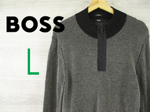 HUGO BOSS●ヒューゴボス＜ハーフジップニット＞●M805y