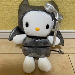 ハローキティ　ぬいぐるみ　悪魔　デビル　シルバー　エイコー　約18cm レトロ