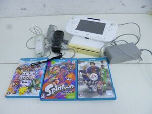 Q160-N36-975 NINTENDO Wii U 本体 WUP-101 パッド WUP-010 スマブラ スプラトゥーン FIFA13 現状品①