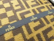 Q062-N35-862 Fendi フェンディ コットンボアシーツ 綿100% 140cm×240cm ズッカ柄 寝具 現状品①_画像5