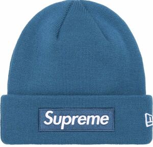 23FW Supreme New Era Box Logo Beanie blueシュプリーム ボックスロゴ ビーニー ニューエラ　ブルー　ニット帽