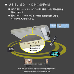 車載用17.3フリップダウンモニター 選べる3色 高画質 大型液晶モニター FH17の画像4