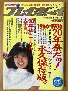 ★週刊プレイボーイ 1986/10/14 南野陽子 立花理佐 松田優作 BOOWY 石橋凌 ハウンド・ドッグ 菊池桃子 杉山清貴 アントニオ猪木 藤井一子