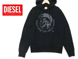 ■DIESEL■スウェットパーカー 黒 Lサイズ ブレイブマン モヒカン プリント ディーゼル